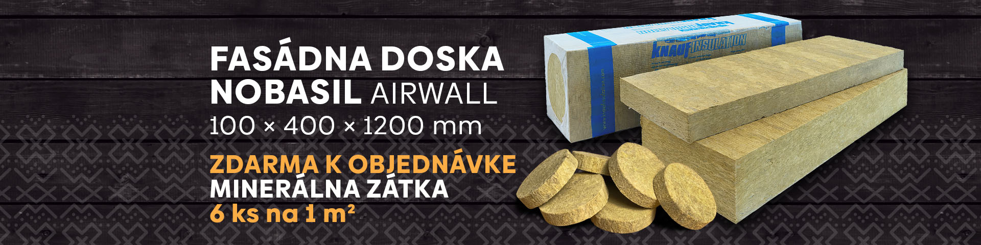 Fasádna doska Nobasil Airwall 100 mm + zatky